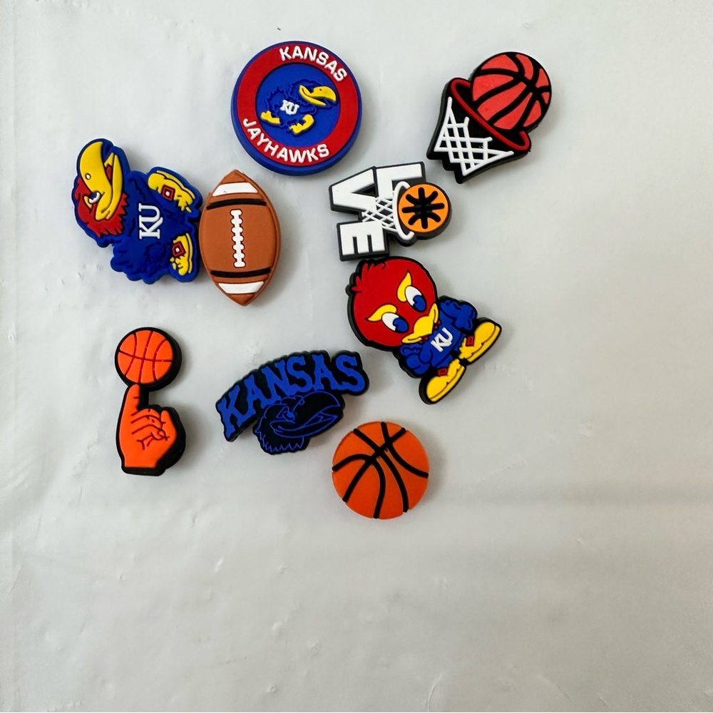 Kansas‎ Jayhawks Shoe Charms Set